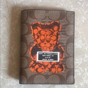 Coach Bear Print Collaboration Passport Holder